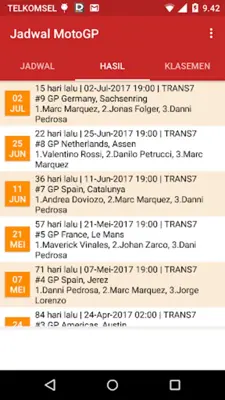 Jadwal MotoGP 2020 android App screenshot 2